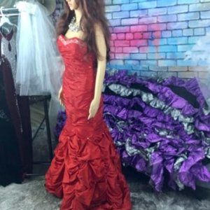 Formal red gown